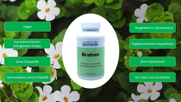 Brahmi 300 mg 150 Vegi-Kapseln von Sinavita