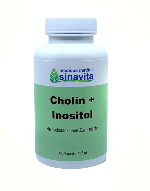Cholin + Inositol 120 Vegi-Kapseln von Sinavita