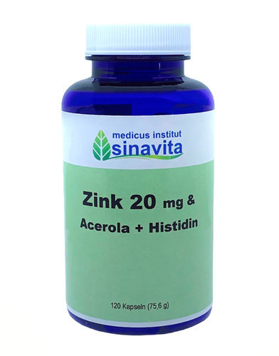 Zink 20 mg & Acerola + C - vegane Kapseln von medicus sinavita