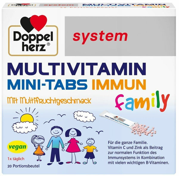 Doppelherz® MULTIVITAMIN MINI-TABS Family mit Multivitamingeschmack
